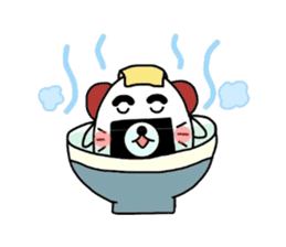 Cute rice ball dog sticker #4949800
