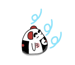 Cute rice ball dog sticker #4949805
