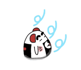 Cute rice ball dog sticker #4949805