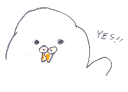 fat white parakeet sticker #4950446