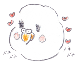 fat white parakeet sticker #4950460