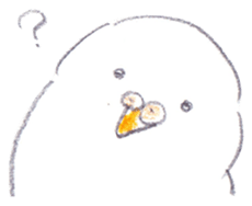 fat white parakeet sticker #4950465