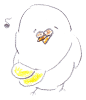 fat white parakeet sticker #4950477