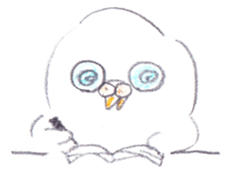 fat white parakeet sticker #4950481