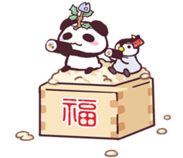 Panda and Penguin sticker #4950783