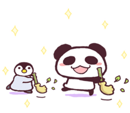 Panda and Penguin sticker #4950805