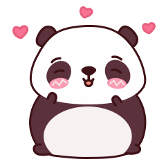 Malwynn Panda Bear Lovely Sticker Set