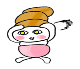 Colorful Loose Cute Bread Corone chan!! sticker #4951173