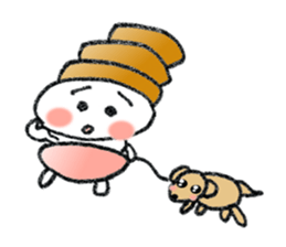 Colorful Loose Cute Bread Corone chan!! sticker #4951195
