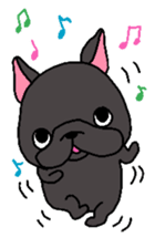 Black French Bulldog Sticker sticker #4951254