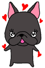 Black French Bulldog Sticker sticker #4951255