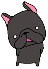 Black French Bulldog Sticker sticker #4951263