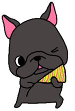 Black French Bulldog Sticker sticker #4951282