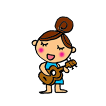 Ukulele Girl and P Nappuru kun sticker #4953206