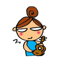 Ukulele Girl and P Nappuru kun sticker #4953212
