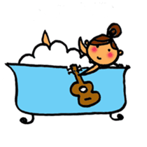 Ukulele Girl and P Nappuru kun sticker #4953214