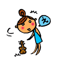Ukulele Girl and P Nappuru kun sticker #4953228