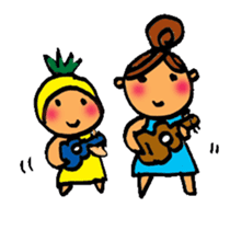 Ukulele Girl and P Nappuru kun sticker #4953236