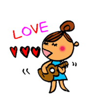 Ukulele Girl and P Nappuru kun sticker #4953237