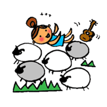 Ukulele Girl and P Nappuru kun sticker #4953238