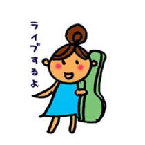 Ukulele Girl and P Nappuru kun sticker #4953239