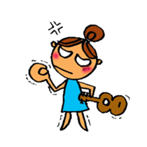 Ukulele Girl and P Nappuru kun sticker #4953240