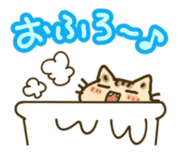 Cute Cat wearing a yellow striped shirt sticker #4953424