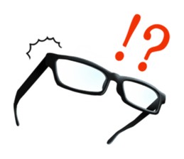 Black edge Glasses sticker #4953447