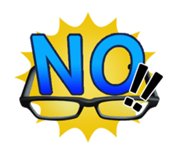 Black edge Glasses sticker #4953449