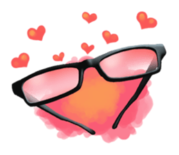 Black edge Glasses sticker #4953451