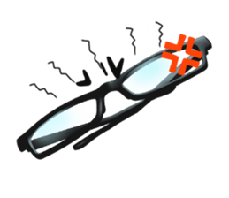 Black edge Glasses sticker #4953452