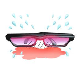 Black edge Glasses sticker #4953453