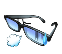 Black edge Glasses sticker #4953455