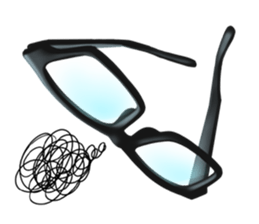 Black edge Glasses sticker #4953457