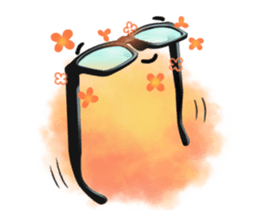 Black edge Glasses sticker #4953462