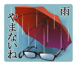 Black edge Glasses sticker #4953467