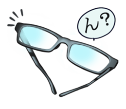 Black edge Glasses sticker #4953474