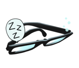 Black edge Glasses sticker #4953479
