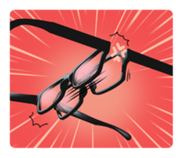 Black edge Glasses sticker #4953482