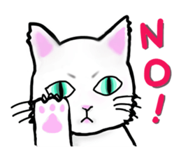 Cat of jade green eyes sticker #4956767