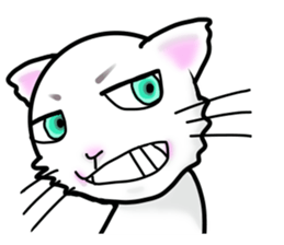 Cat of jade green eyes sticker #4956771