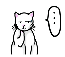 Cat of jade green eyes sticker #4956781