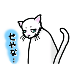 Cat of jade green eyes sticker #4956782