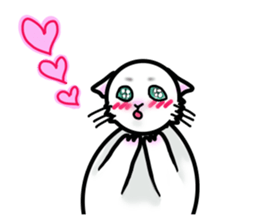 Cat of jade green eyes sticker #4956784