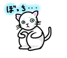 Cat of jade green eyes sticker #4956791