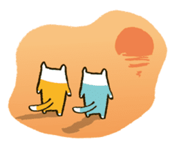 tsunagi cat of a good friend<2> sticker #4959325