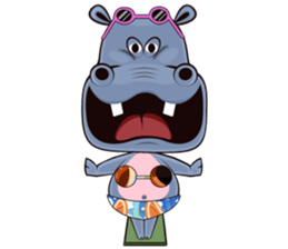 Hugo: top Hippo sticker sticker #4959366