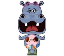 Hugo: top Hippo sticker sticker #4959366