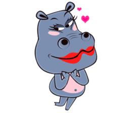 Hugo: top Hippo sticker sticker #4959367