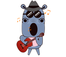 Hugo: top Hippo sticker sticker #4959372